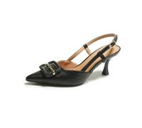 Donna Small Heeled Court Shoes Temperament Pointed Toe Closed Mouth Elegant Sexy Evening Banquet Shoes Classic Smart Party Wedding Bridal Sandals Black 38