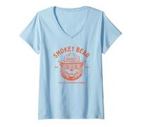 Donna Smokey Bear Keep It Green Prevent Wildfires Retro Seal Maglietta con Collo a V