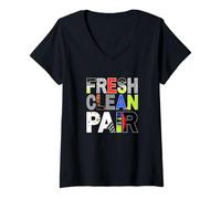 Donna Sneaker Head Fresh Clean Paio ... Sneakerhead Maglietta con Collo a V