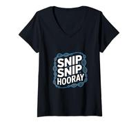 Donna Snip Snip Hooray - DNA Crispr Maglietta con Collo a V