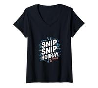 Donna Snip Snip Hooray - DNA Crispr Maglietta con Collo a V