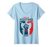 Donna Sniper Elite Vive La Resistance Seconda Guerra Mondiale Francese Maglietta con Collo a V