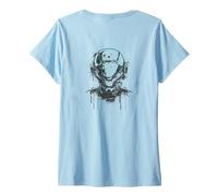 Donna #snirt Cyper Punk Maglietta Androide Robot Shirt Gamer Robo Maglietta con Collo a V