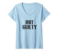 Donna #snirt not guilty - Maglietta con cappuccio, motivo innocente Maglietta con Collo a V
