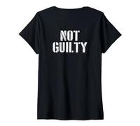 Donna #snirt not guilty T-Shirt Innocenti Hoodie Stampa Free Peace Maglietta con Collo a V