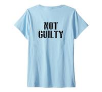 Donna #snirt not guilty T-Shirt Innocenti Hoodie Stampa Free Peace Maglietta con Collo a V
