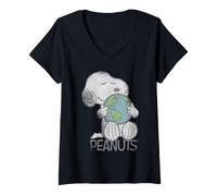 Donna Snoopy AMA la Terra Maglietta con Collo a V