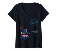 Donna Snoopy e Woodstock Let's Go Adventure Maglietta con Collo a V