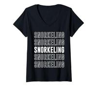 Donna Snorkeling Maglietta con Collo a V