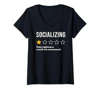 Donna Socializzare One Star Absolute Nightmare Non consiglierebbe Maglietta con Collo a V