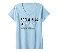 Donna Socializzare One Star Absolute Nightmare Non consiglierebbe Maglietta con Collo a V