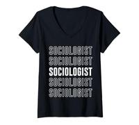 Donna Sociologo Maglietta con Collo a V