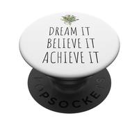 DONNA SOGNO MOTIVAZIONALE CREDERE RAGGIUNGERE LE DONNE POSITIVE PopSockets PopGrip Adesivo