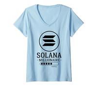 Donna Solana Millionaire Caricamento Maglietta con Collo a V