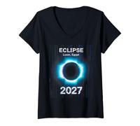 Donna Solar Eclipse Shirt Egpyt Total Solar Eclipse August 2027 Maglietta con Collo a V