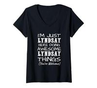 Donna Solo Lyndsay Here Doing Lyndsay Things Nome Maglietta con Collo a V