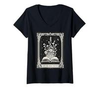 Donna Solo Un Altro capitolo: Mystical Reader Halloween Party Maglietta con Collo a V