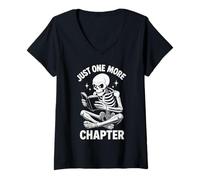 Donna Solo Un Altro capitolo Undead Book Lover Bookworm Design Maglietta con Collo a V