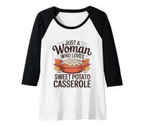 Donna Solo Una Donna Che AMA la casseruola di Patate Dolci Maglia con Maniche Raglan