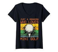 Donna Solo Una Nonna Che AMA Il Mini Golf Maglietta con Collo a V