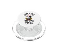 Donna solo una ragazza che ama la grafica floreale del cane PopSockets PopGrip per MagSafe