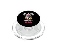Donna solo una ragazza che ama la grafica floreale del cane PopSockets PopGrip per MagSafe