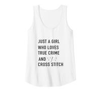 Donna Solo Una Ragazza Che AMA True Crime e Cross Stitch Canotta
