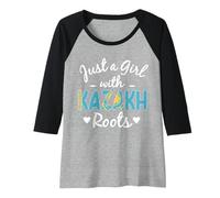 Donna Solo una ragazza con radici kazake nata in Kazakistan Donne Maglia con Maniche Raglan