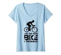 Donna Solo Un'Altra Bici, prometto, Ciclista da Strada Maglietta con Collo a V