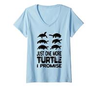 Donna Solo Un'Altra Tartaruga Lo prometto Turtle Turtles Maglietta con Collo a V