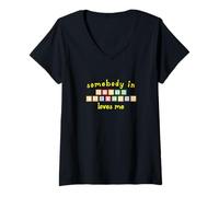 Donna Somebody in South Carolina Loves Me w Bambini Building Blocks Maglietta con Collo a V
