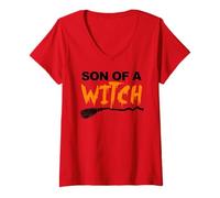 Donna Son of a Witch Maglietta con Collo a V