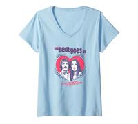 Donna Sonny And Cher The Beat Goes On Hearts Valentine Maglietta con Collo a V