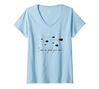 Donna Sono così Felice Che tu Abbia Vinto Funny Birthday Sperm Champion Winner Maglietta con Collo a V