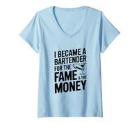 Donna Sono diventato Un Barista per la FAMA e i Soldi Maglietta con Collo a V