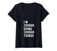 Donna Sono Joshua Que Fa Cose di Joshua Maglietta con Collo a V