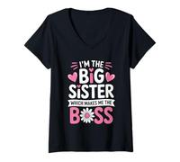 Donna Sono la Sorella Maggiore Che Mi Rende Il Capo Orgoglioso Big Sis Maglietta con Collo a V