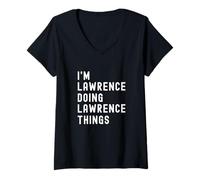 Donna Sono Lawrence Que Fa Cose di Lawrence Maglietta con Collo a V