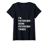 Donna Sono Patrocinio Que Fa Cose di Patrocinio Maglietta con Collo a V