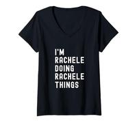 Donna Sono Rachele Que Fa Cose di Rachele Maglietta con Collo a V