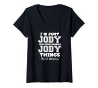 Donna Sono solo Jody qui facendo cose fantastiche di Jody Maglietta con Collo a V