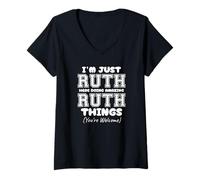 Donna Sono solo Ruth qui a fare cose fantastiche di Ruth Maglietta con Collo a V