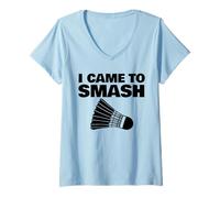 Donna Sono venuto a Distruggere Il Badminton Maglietta con Collo a V