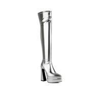 Donna sopra Il Ginocchio Stivali Alti Piattaforma Sexy Donne Party Scarpe | Donne Stivaletti Stretch, Sopra il Ginocchio Punta a Punta Plateau Sexy Donna Inverno Autunno