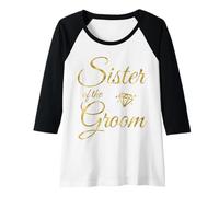 Donna Sorella dello Sposo Romantico Giallo Scuro Addio al Nubilato Maglia con Maniche Raglan