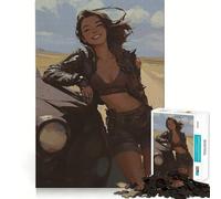 Donna sorridente nel deserto Puzzle da 1000 pezzi per adolescenti Puzzle Clear Logic Giocattolo Momento di pace Taglio perfetto Lista dei desideri di Babbo Natale (50x75cm)