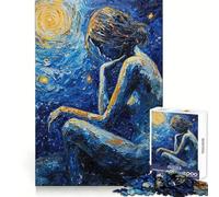 Donna sotto un cielo stellato - Puzzle da 1000 pezzi per adolescenti - Abilità analitiche - Evasione serena - Incastro preciso - Regalo per le vacanze (50x75cm)