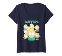 Donna South Park Butters Bootleg Maglietta con Collo a V
