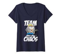 Donna South Park Butters Team Chaos Maglietta con Collo a V