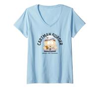 Donna South Park Cartman Burger Maglietta con Collo a V